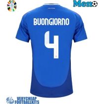 Italy Alessandro Buongiorno #4 Replica Home Shirt Euro 2024 Short Sleeve